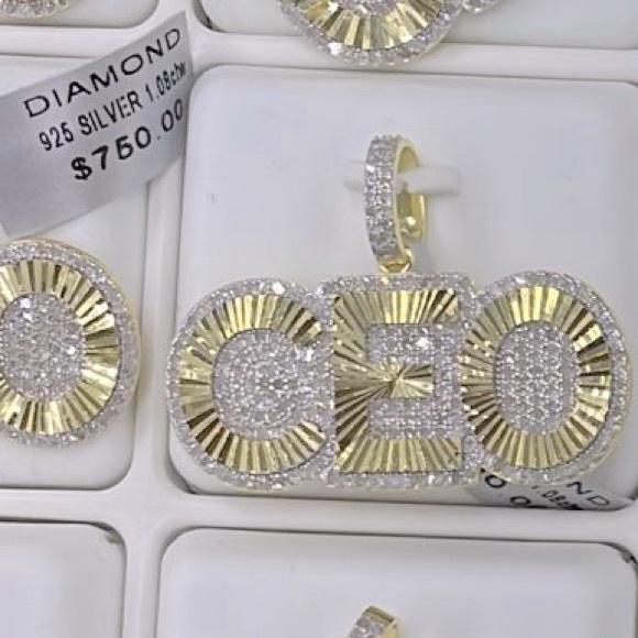 REAL DIAMOND CEO pendant charm custom NOT CZ SALE! - Picture 6 of 8